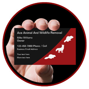 Cartões de visitas De Remoção De Animais E Animais