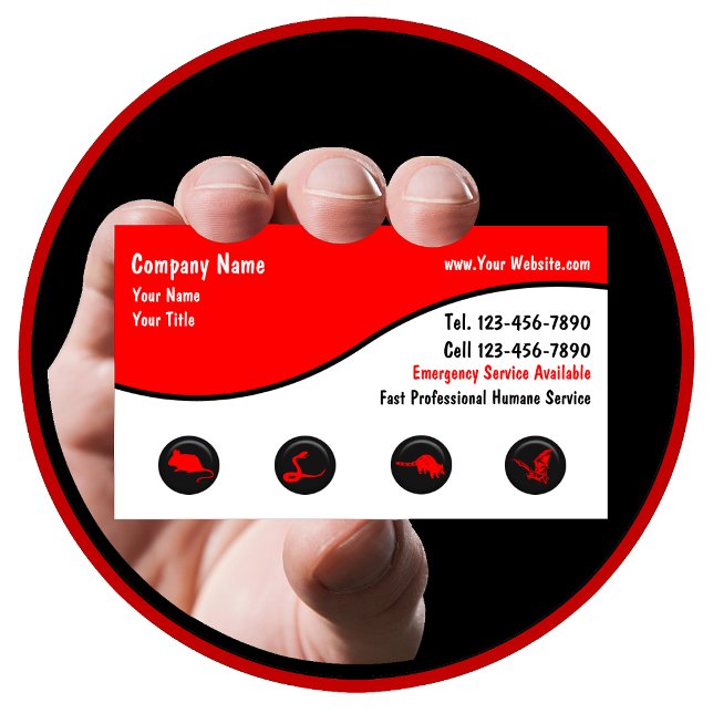 Cartões de visitas de remoção de animais selvagens (Criador carregado)