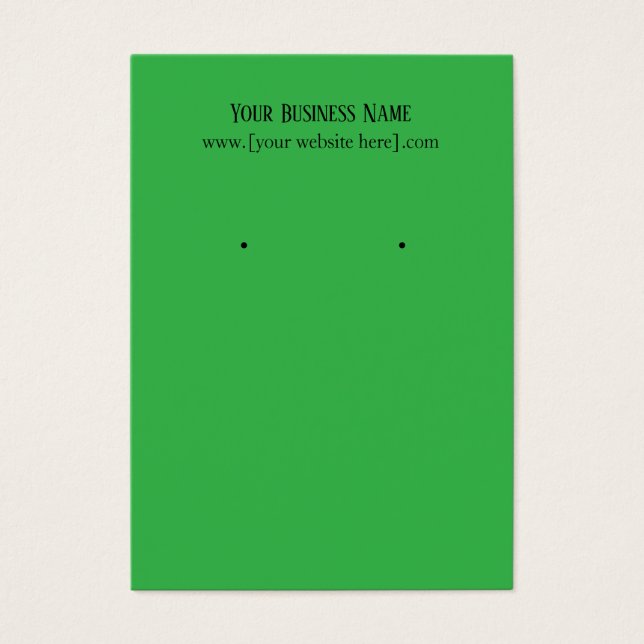 Cartões de visitas de ressonância verde (Frente)