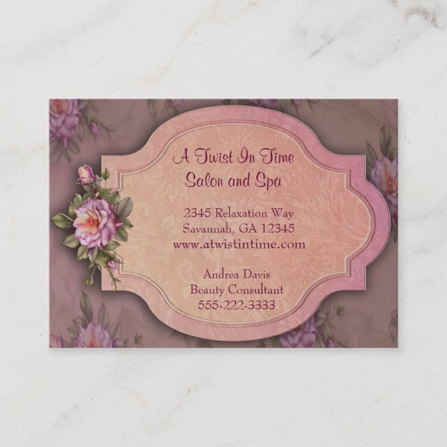 Cartões de visitas de rosa vermelha (Frente)