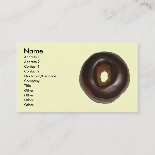 cartões de visitas de rosquinha (Frente)
