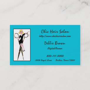 Cartões de visitas de salão de cabelo com DIVAtude