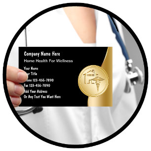 Cartões de visitas de saúde doméstica