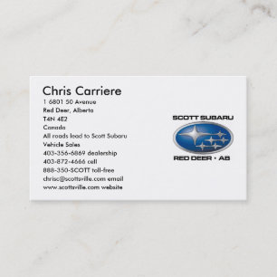 CARTÕES DE VISITAS DE SCOTT SUBARU