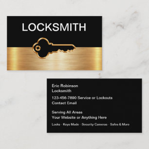 Cartões de visitas de segurança do Classy Locksmit