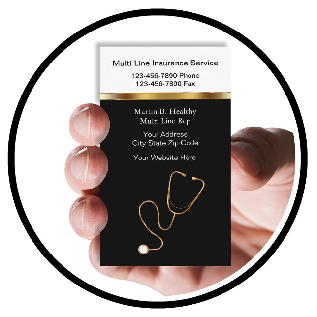 Cartões de visitas de Seguro Médico (Criador carregado)