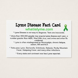 Cartões de visitas de Sensibilização para a Doença