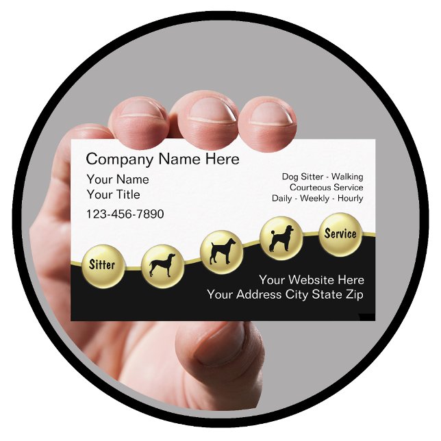 Cartões de visitas de sensor de cães (Criador carregado)