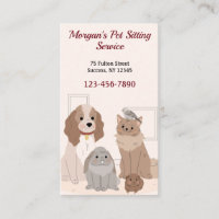 Cartões de visitas de Serviço de Sessão de Pets Ho