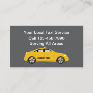 Cartões de visitas de Serviço de Táxi Amarelo Simp