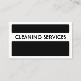 Cartões de visitas de serviços de limpeza a branco
