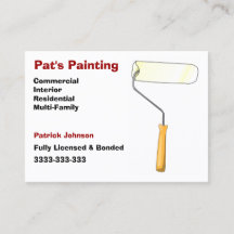 Cartões de visitas de serviços de pintura