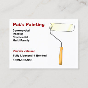 Cartões de visitas de serviços de pintura