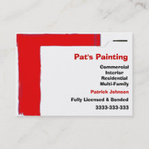 Cartões de visitas de serviços de pintura