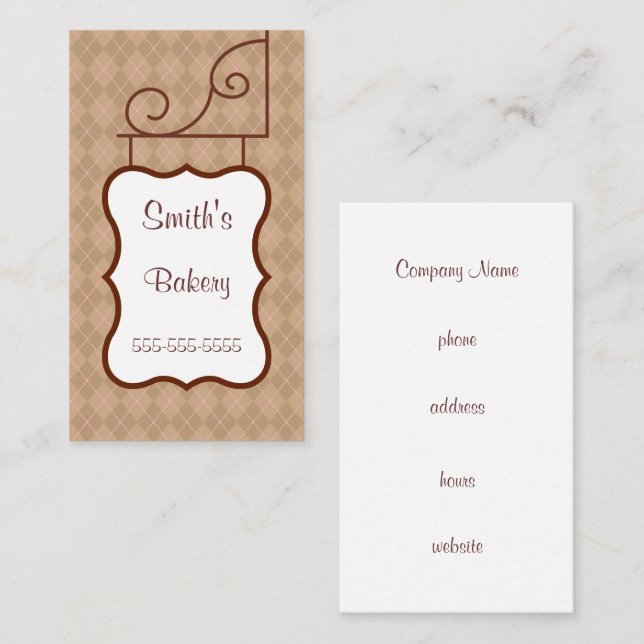 Cartões de visitas de Sinal Profissional de Vintag (Frente/Verso)