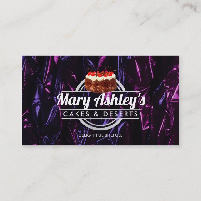 Cartões de visitas de Slogans de Bolo (Frente)