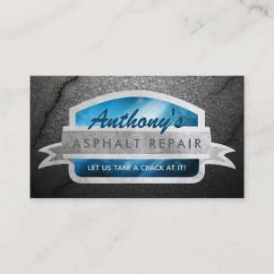 Cartões de visitas de Slogans de Reparo de Asfalt