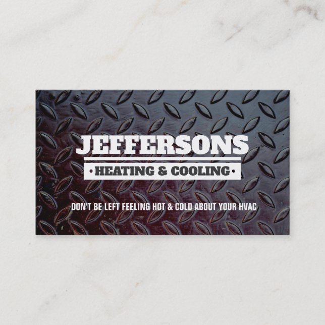 Cartões de visitas de Slogans HVAC (Frente)