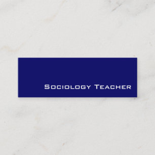 cartões de visitas de Sociologia brancos marinhos