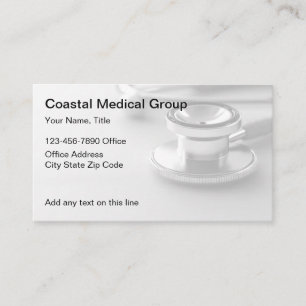 Cartões de visitas de Stetoscope do Médico Médico