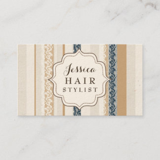 Cartões de visitas de Stylist para o Cabelo Rústic
