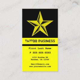 Cartões de visitas de tatuagem de estrelas pretas
