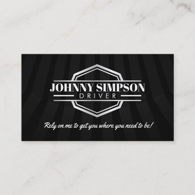 Cartões de visitas de táxi de driver (Frente)