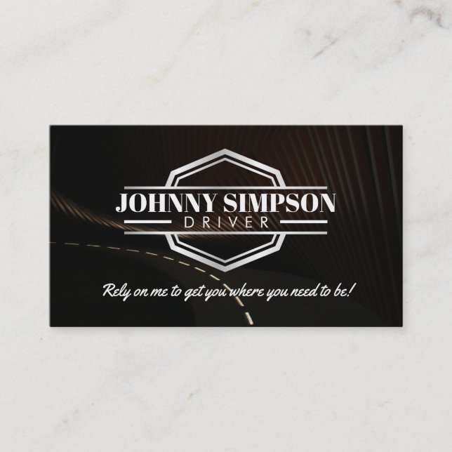 Cartões de visitas de táxi de driver (Frente)