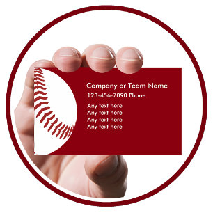 Cartões de visitas de Tema Baseball
