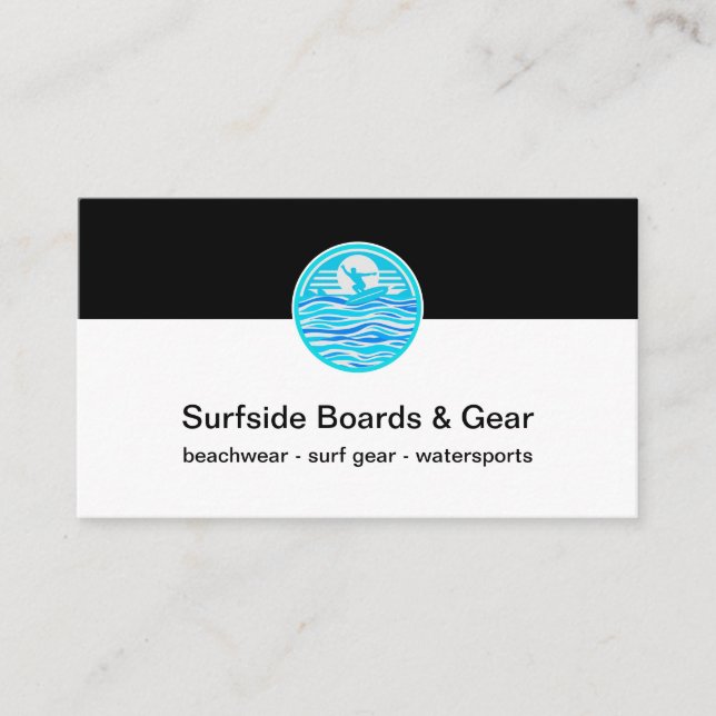 Cartões de visitas de Tema de Arte do surf (Frente)
