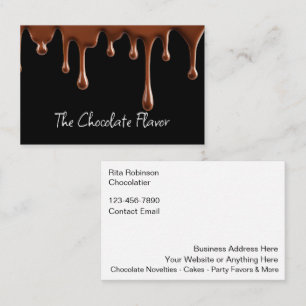 Cartões de visitas De Tema De Chocolate Para Um Ch