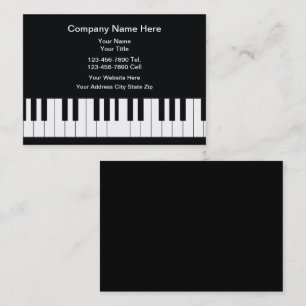 Cartões de visitas de Tema de Piano de Música