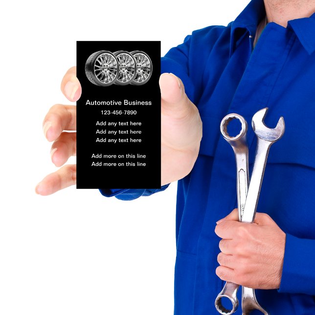 Cartões de visitas de Tema de Pneus Automotivos (Criador carregado)