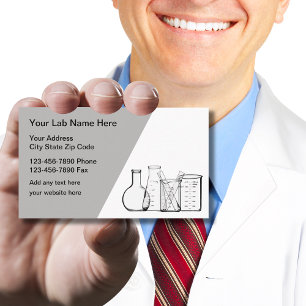 Cartões de visitas de Tema do Laboratório de Ciênc