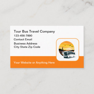 Cartões de visitas de Tema Viagem do Barramento To
