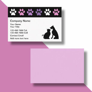 Cartões de visitas de tendências do Pet Care dispo