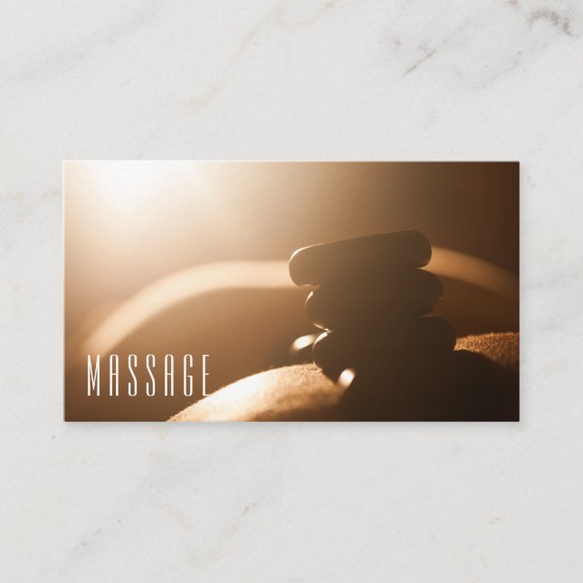 Cartões de visitas de terapia de massagem de cálcu (Frente)