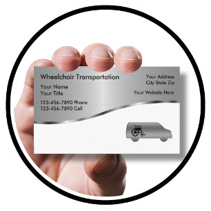 Cartões de visitas de transporte para cadeiras de 