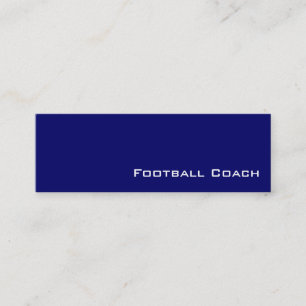 cartões de visitas de treinador de futebol branco