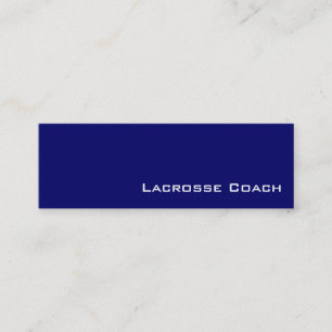 cartões de visitas de treinador de lacrosse branca