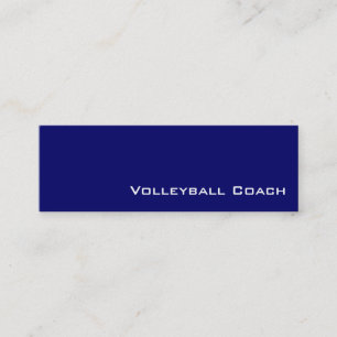 cartões de visitas de treinador de voleibol branco