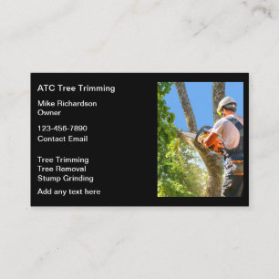 Cartões de visitas De Trimagem E Remoção De Árvore