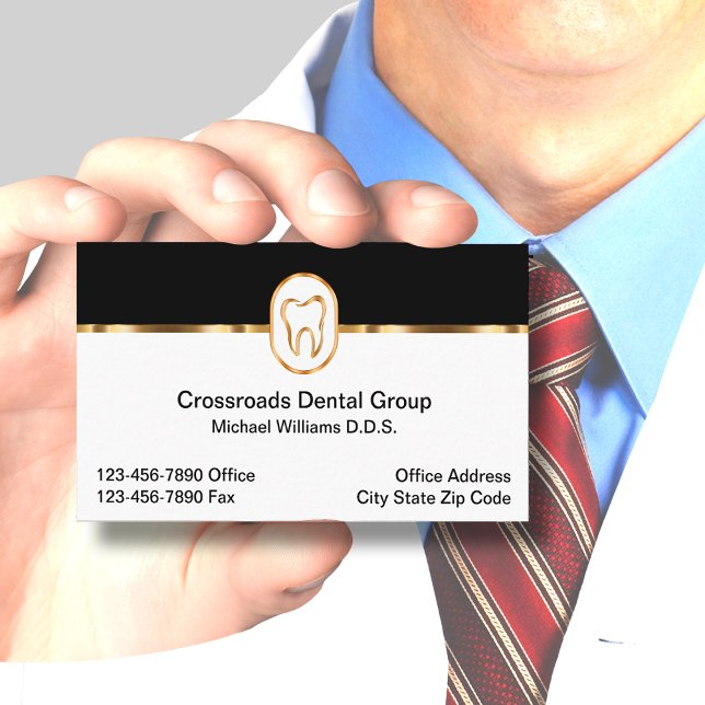 Cartões de visitas de Upscale do Classy Dentist Of (Criador carregado)
