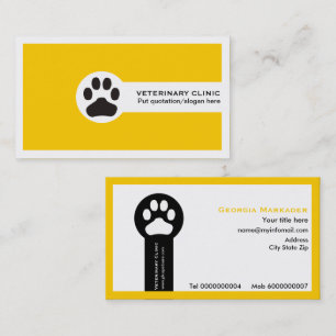 Cartões de visitas de Vet/Veterinária