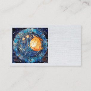 Cartões de visitas de Vidro Estampados Celestiais