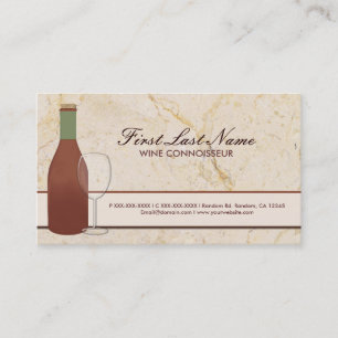 Cartões de visitas de vinho tinto personalizáveis