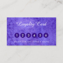 Cartões de visitas de violeta azul de aquarela