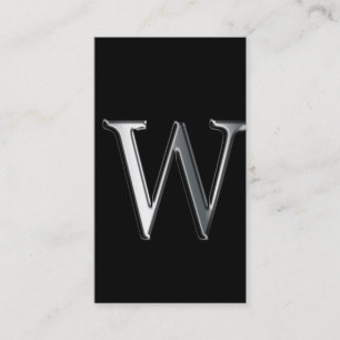 Cartões de visitas de W do monograma
