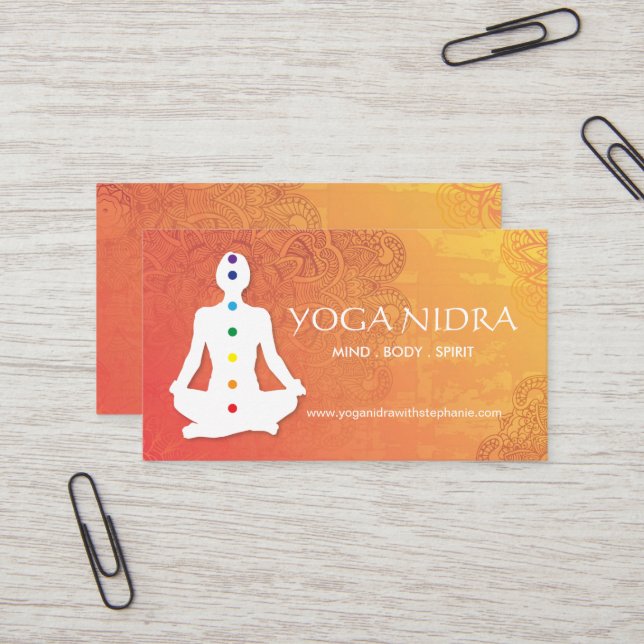 Cartões de visitas de Yoga e Reiki (Frente/Verso In Situ)