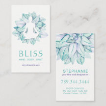 Cartões de visitas de Yoga e Reiki